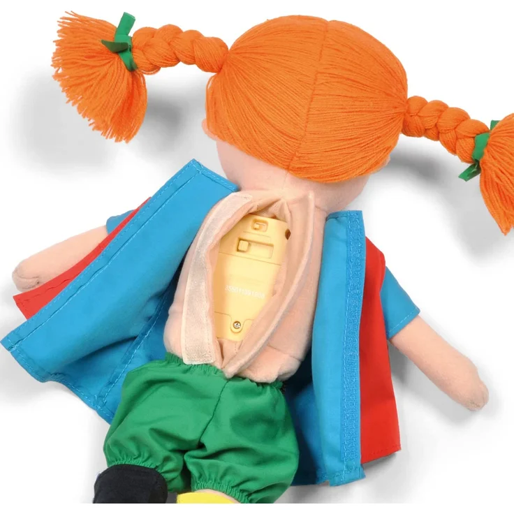 Sprechpuppe Pippi Stoff 40 cm – Bild 5