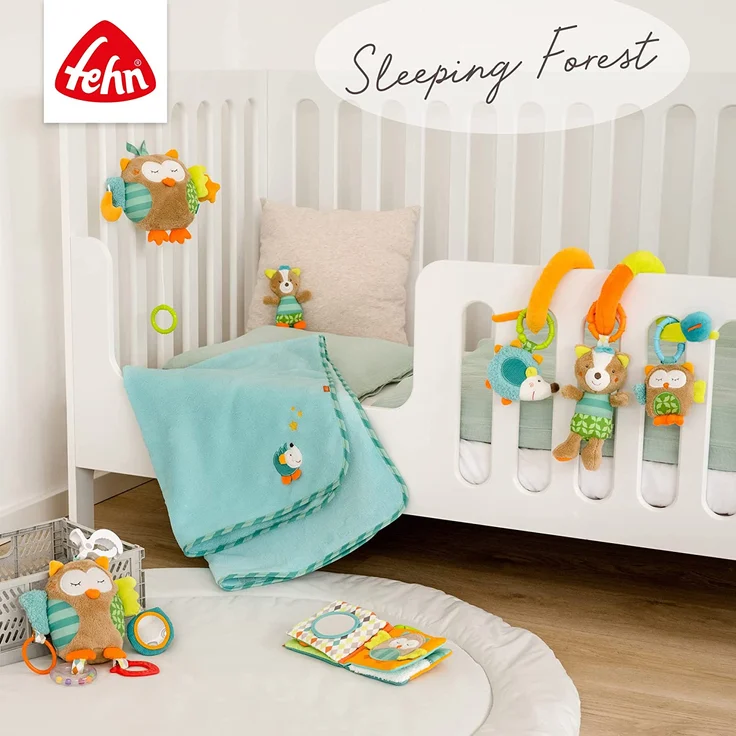 Kinderwagenspanner Schlafwald 45 cm blau – Bild 6