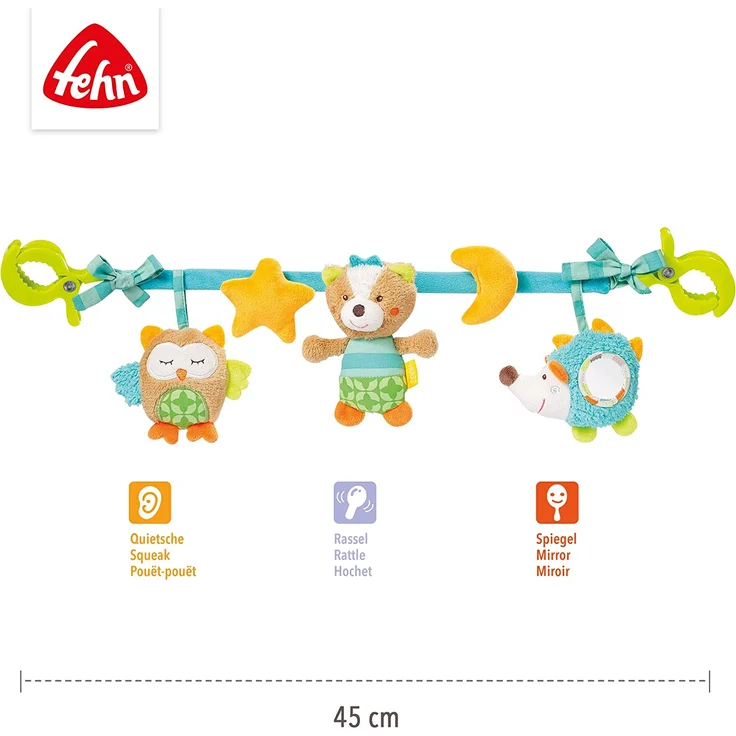 Kinderwagenspanner Schlafwald 45 cm blau – Bild 5