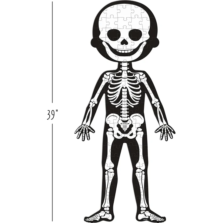 Janod - Riesenpuzzle 4er Set zum Entdecken des Menschlichen Körpers - Lernpuzzles - 50, 75, 100 Teile + Informative Lernkarten in 12 Sprachen - Ab 5 Jahren, J02681 – Bild 6
