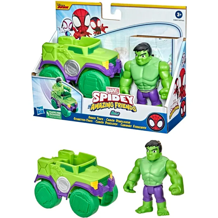 Spidey and his Amazing Friends Vehicle & Figure Hulk