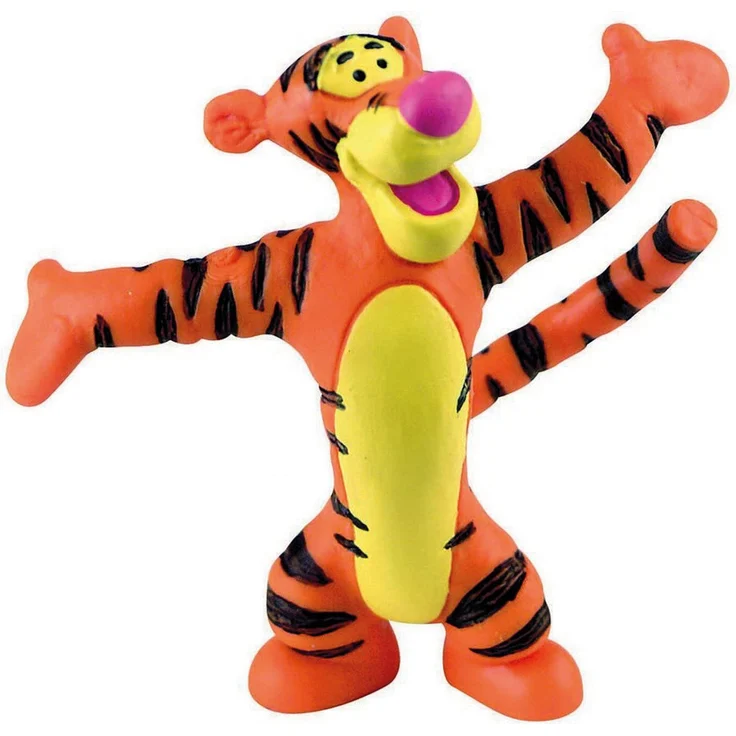 Bullyland 12345 - Spielfigur, Walt Disney Winnie Puuh, Tigger, ca. 6,5 cm groß, liebevoll handbemalte Figur, PVC-frei, tolles Geschenk für Jungen und Mädchen zum fantasievollen Spielen – Bild 1