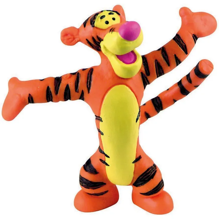 Bullyland 12345 - Spielfigur, Walt Disney Winnie Puuh, Tigger, ca. 6,5 cm groß, liebevoll handbemalte Figur, PVC-frei, tolles Geschenk für Jungen und Mädchen zum fantasievollen Spielen