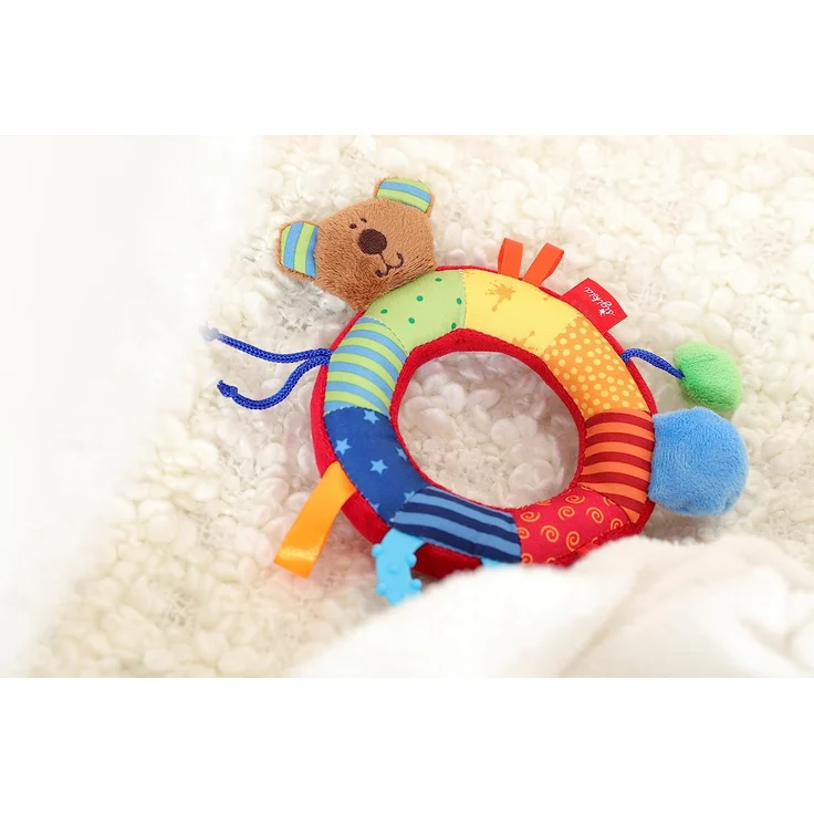 sigikid, Mädchen und Jungen, Rassel Aktiv-Ring Bär, Rot/Bunt, 40490 – Bild 11