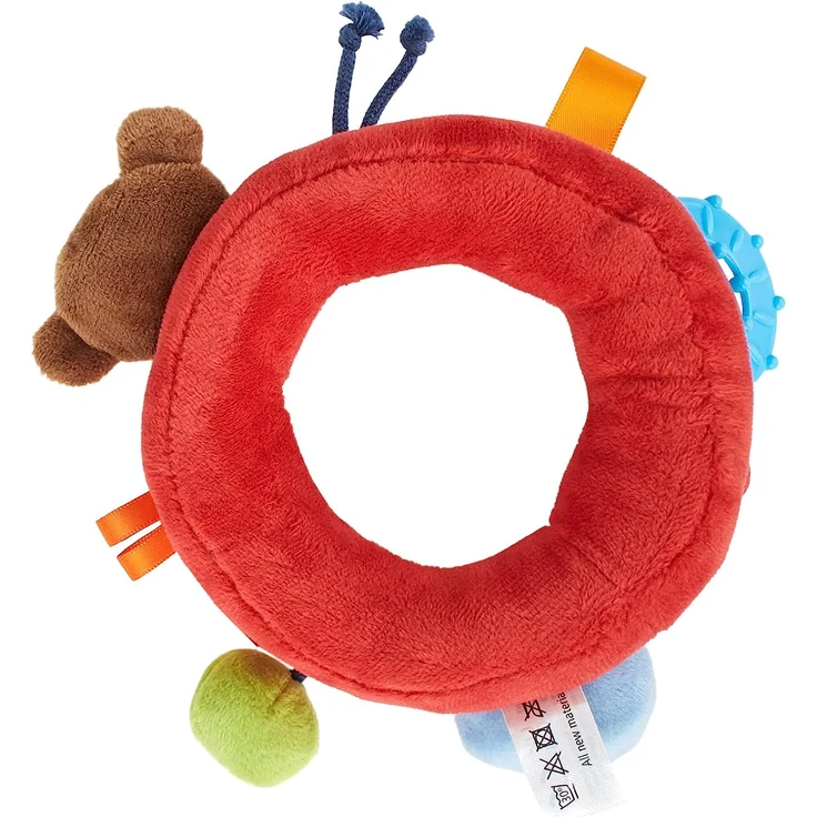 sigikid, Mädchen und Jungen, Rassel Aktiv-Ring Bär, Rot/Bunt, 40490 – Bild 6