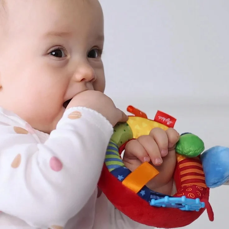 sigikid, Mädchen und Jungen, Rassel Aktiv-Ring Bär, Rot/Bunt, 40490 – Bild 5