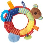 sigikid, Mädchen und Jungen, Rassel Aktiv-Ring Bär, Rot/Bunt, 40490