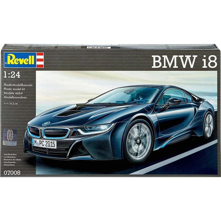 Revell Modellbausatz Auto 1:24 - BMW i8 im Maßstab 1:24, Level 4, originalgetreue Nachbildung mit vielen Details, 07008 – Bild 4