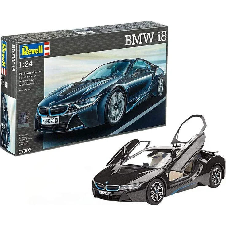 Revell Modellbausatz Auto 1:24 - BMW i8 im Maßstab 1:24, Level 4, originalgetreue Nachbildung mit vielen Details, 07008 – Bild 1