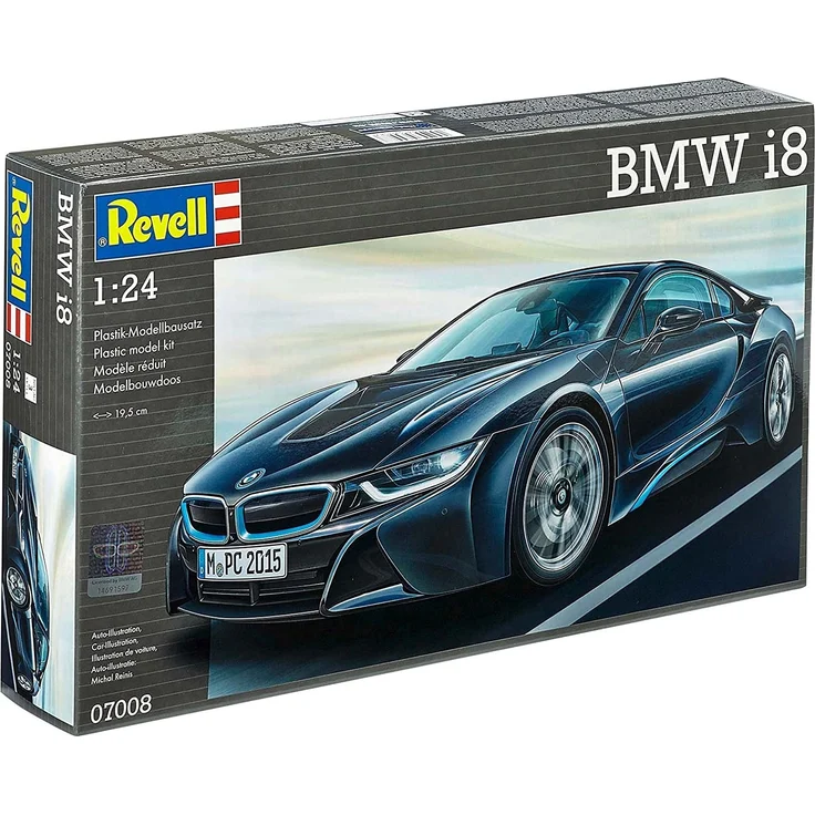 Revell Modellbausatz Auto 1:24 - BMW i8 im Maßstab 1:24, Level 4, originalgetreue Nachbildung mit vielen Details, 07008 – Bild 21