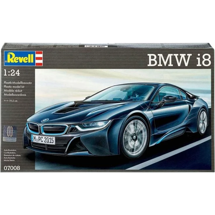 Revell Modellbausatz Auto 1:24 - BMW i8 im Maßstab 1:24, Level 4, originalgetreue Nachbildung mit vielen Details, 07008 – Bild 3