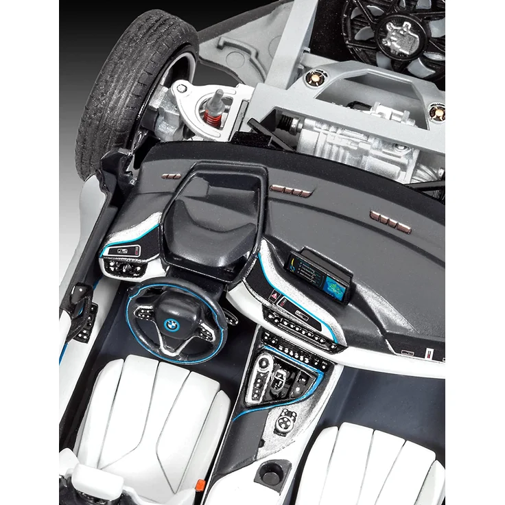 Revell Modellbausatz Auto 1:24 - BMW i8 im Maßstab 1:24, Level 4, originalgetreue Nachbildung mit vielen Details, 07008 – Bild 7