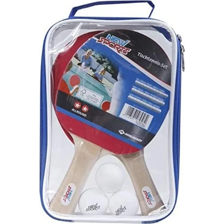 New Sports TT Set,2 Schläger,3 Bälle in Tasche
