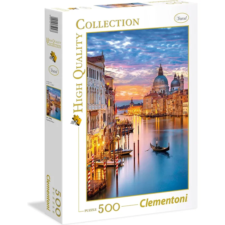 Clementoni 35056 Puzzle 500 Teile-Leuchtendes Venedig
