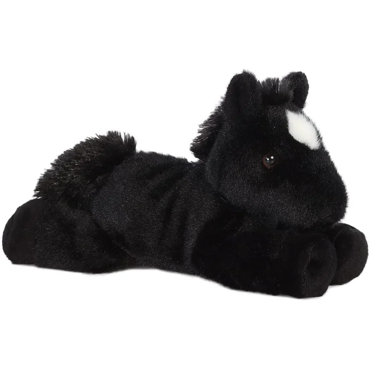 kuscheltier Mini Flopsie Beau Pferd schwarz 20,5 cm – Bild 2