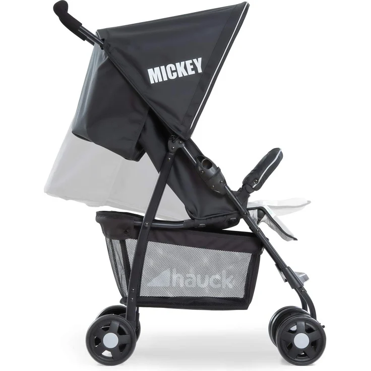 Hauck Disney Buggy Sport, Ultra Leicht - nur 5,9 kg, Klein Zusammenklappbar, Reisebuggy mit Liegefunktion, Sonnenverdeck, Großer Korb, Mickey Stars Grau Schwarz – Bild 15