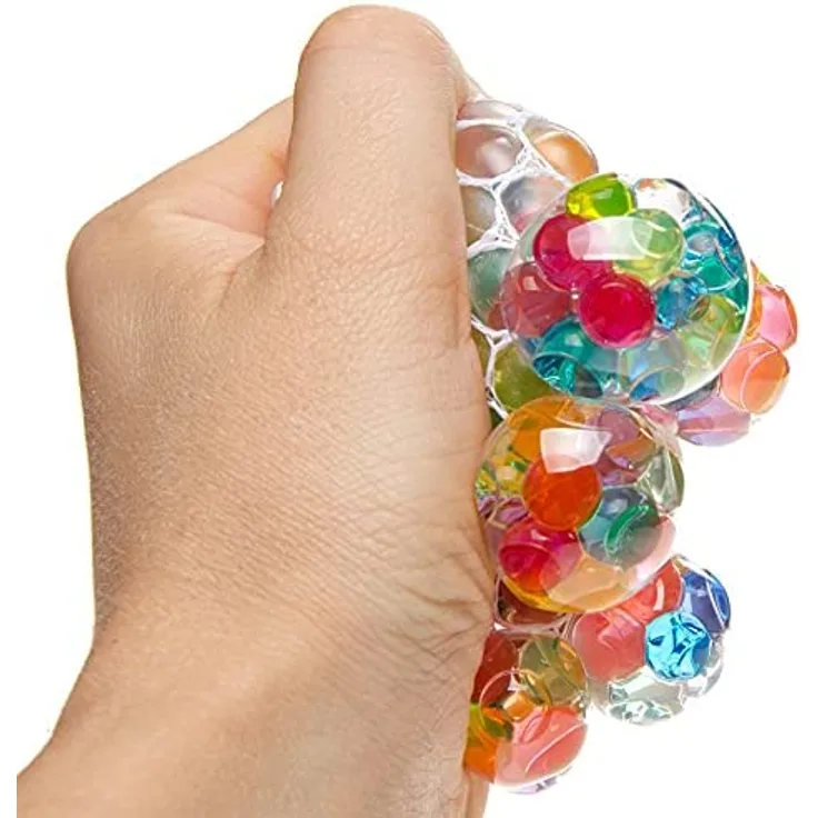 stressball mit Kugeln innen mehrfarbig 6 cm