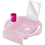 Rotho Babydesign Kinderwaschbecken Kiddy Wash, Zum Anbringen am Badewannenrand, 38,7 x 38,2 x 10 cm, Rosa, 20034025701