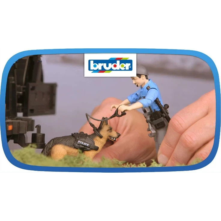 Bruder 62150 - Bworld Polizist mit Hund – Bild 5