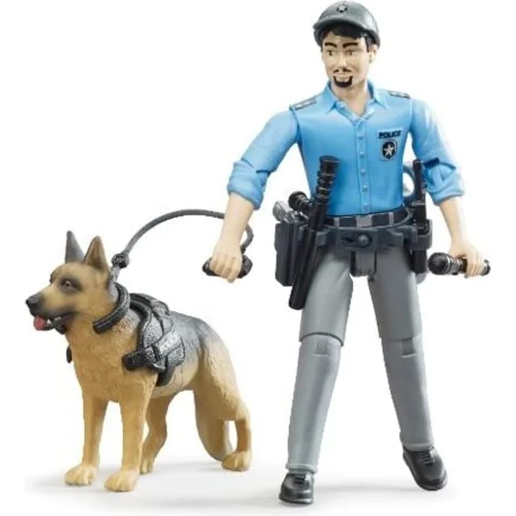Bruder 62150 - Bworld Polizist mit Hund – Bild 2