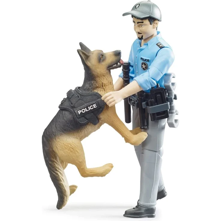 Bruder 62150 - Bworld Polizist mit Hund – Bild 3