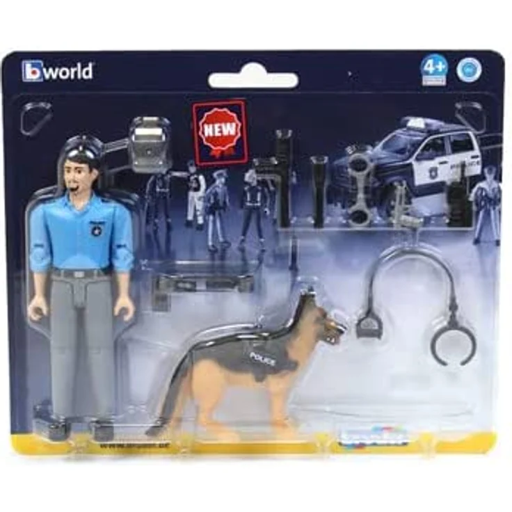 Bruder 62150 - Bworld Polizist mit Hund – Bild 6