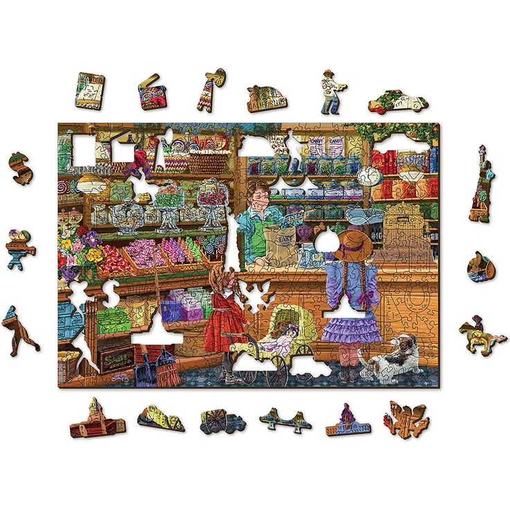 WOODEN CITY Wooden puzzle 3D Sweet world Candy adventures L