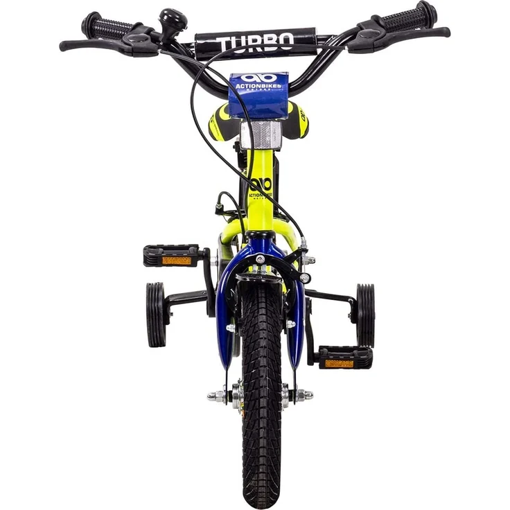 Kinderfahrrad Turbo 12 Zoll Kinder Fahrrad mit Stützräder gelb blau ab 2 Jahre – Bild 7