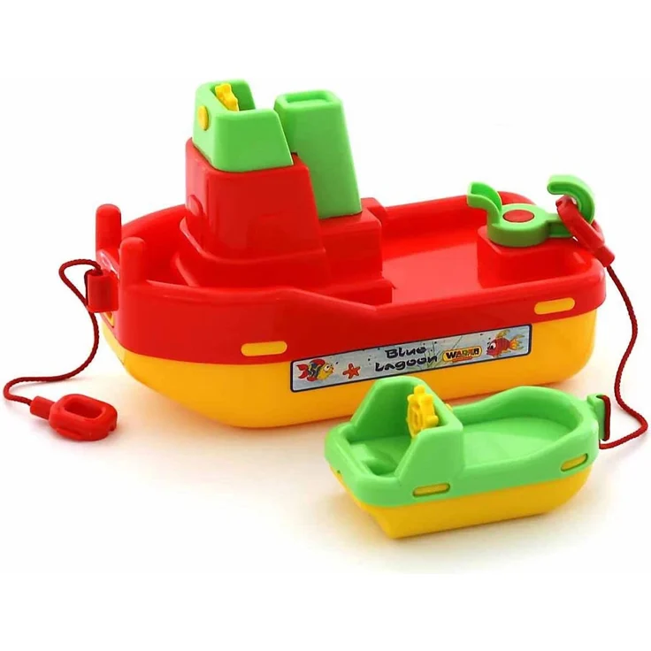 WADER Schlepper Lagoon mit kleinem Boot – Bild 1