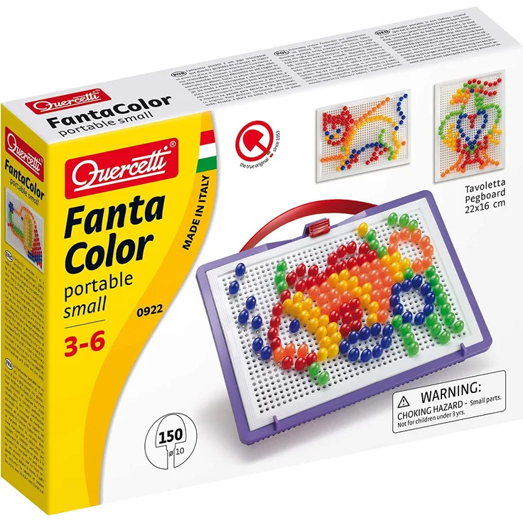 Quercetti - Fanta Color Portable Small 150 Teile, Steckspiel