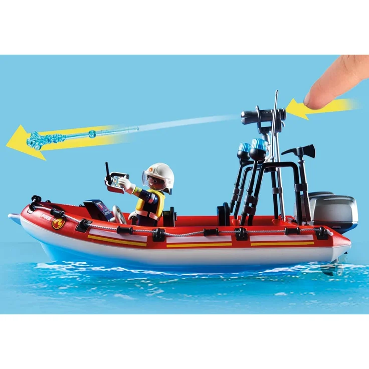 PLAYMOBIL City Action 70335 - Feuerwehreinsatz mit Heli und Boot, ab 4 Jahren – Bild 5