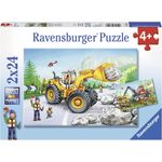 Ravensburger Kinder Puzzle 2 x 24 Teile Bagger und Waldtraktor