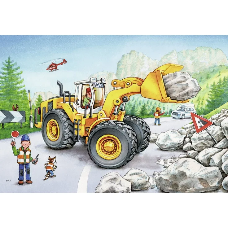 Ravensburger Kinder Puzzle 2 x 24 Teile Bagger und Waldtraktor – Bild 3