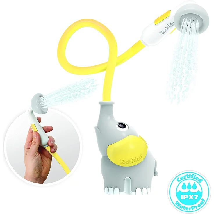 Yookidoo - Duschkopf Elefant, Gelb – Spielzeug für Babys – Badespiel und Dusche – Schlauch zum Säubern des Babys – Geschenk für Babys von 0 bis 2 Jahren – Bild 10