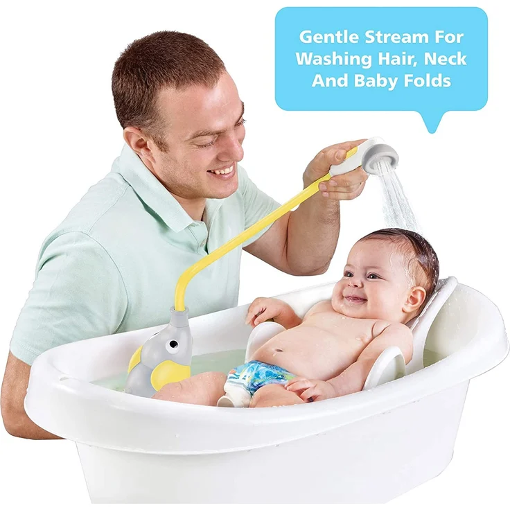 Yookidoo - Duschkopf Elefant, Gelb – Spielzeug für Babys – Badespiel und Dusche – Schlauch zum Säubern des Babys – Geschenk für Babys von 0 bis 2 Jahren – Bild 4