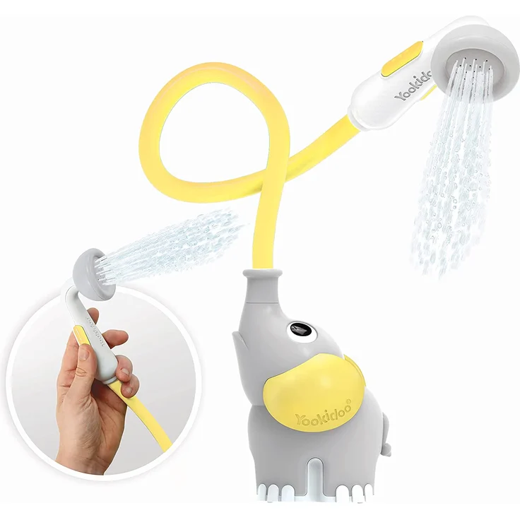 Yookidoo - Duschkopf Elefant, Gelb – Spielzeug für Babys – Badespiel und Dusche – Schlauch zum Säubern des Babys – Geschenk für Babys von 0 bis 2 Jahren – Bild 2