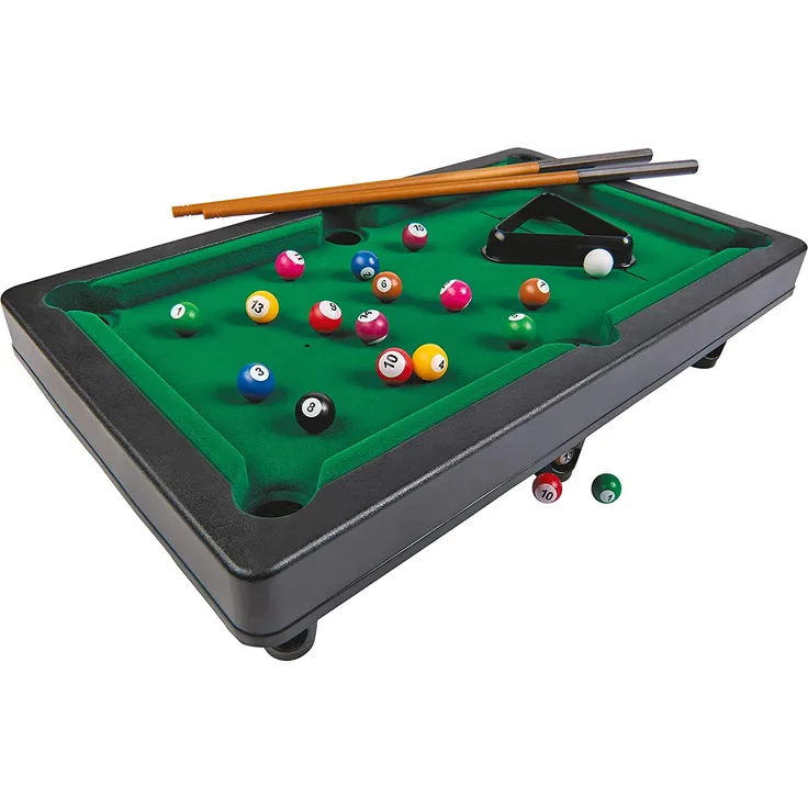 Noris 606167704 Pool Billard & Snooker inkl. 2 Queues, 16 Billard und 17 Snooker Kugeln und Triangel, für Kinder ab 4 Jahren