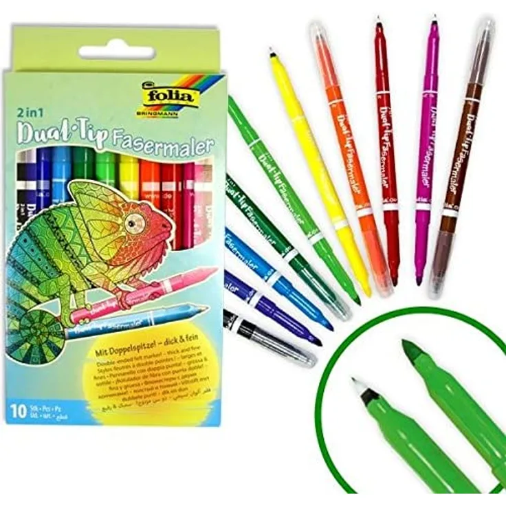 10 Zweispitzmaler im Etui Dual-Tip Doppelspitze
