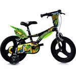 DINO BIKES Jungenfahrrad Kinderfahrrad Dinosaurier schwarz-grün 16 Zoll