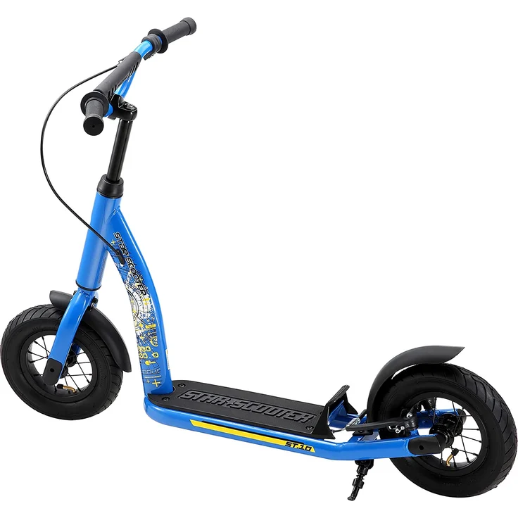 Star Scooter '10 Zoll New Gen', ab 5 Jahren, höhenverstellbar bis 77 cm, mit Handbremse, blau – Bild 3