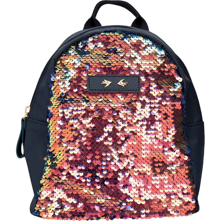 Trend LOVE Schulrucksack Paillette dunkelblau