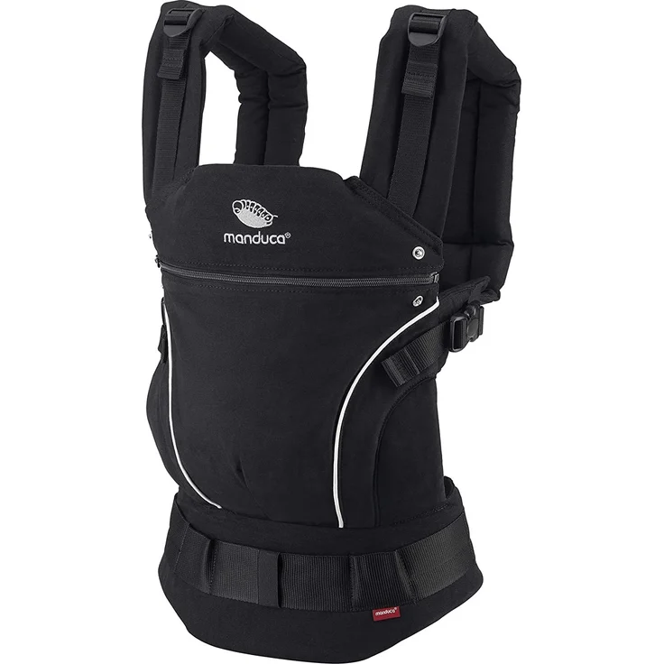 Manduca 'PureCotton' Babytrage Night Black, 3 Tragepositionen – Bild 5