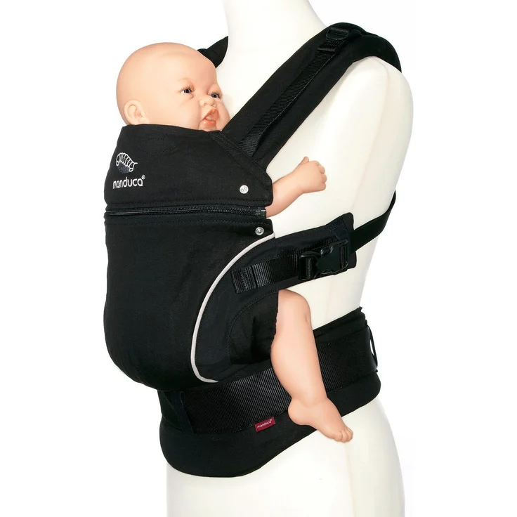 Manduca 'PureCotton' Babytrage Night Black, 3 Tragepositionen – Bild 8