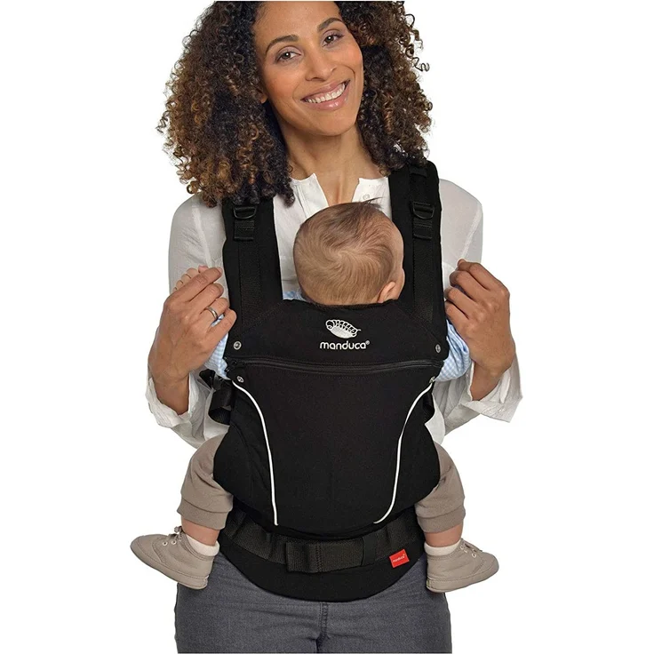 Manduca 'PureCotton' Babytrage Night Black, 3 Tragepositionen – Bild 4