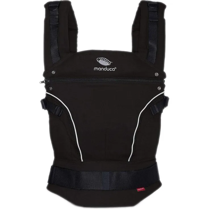 Manduca 'PureCotton' Babytrage Night Black, 3 Tragepositionen