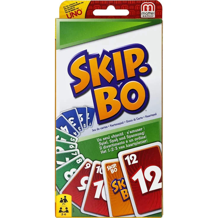 Mattel Games 52370 Skip-Bo Kartenspiel und Familienspiel geeignet für 2 - 6 Spieler, Spiel ab 7 Jahren – Bild 3