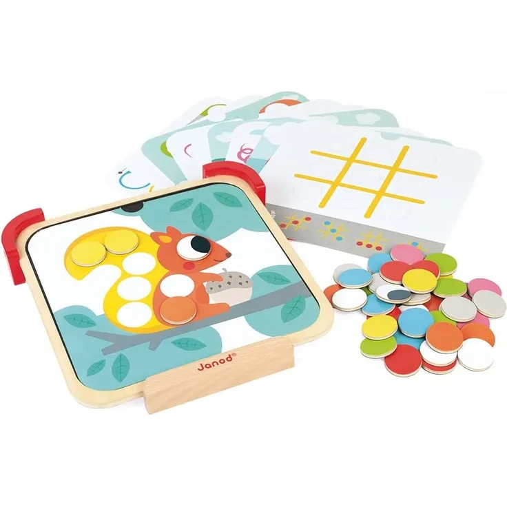 Janod J05321 „I Learn Colours“ Lernspielzeug, magnetisch, für Kinder ab 2 Jahren