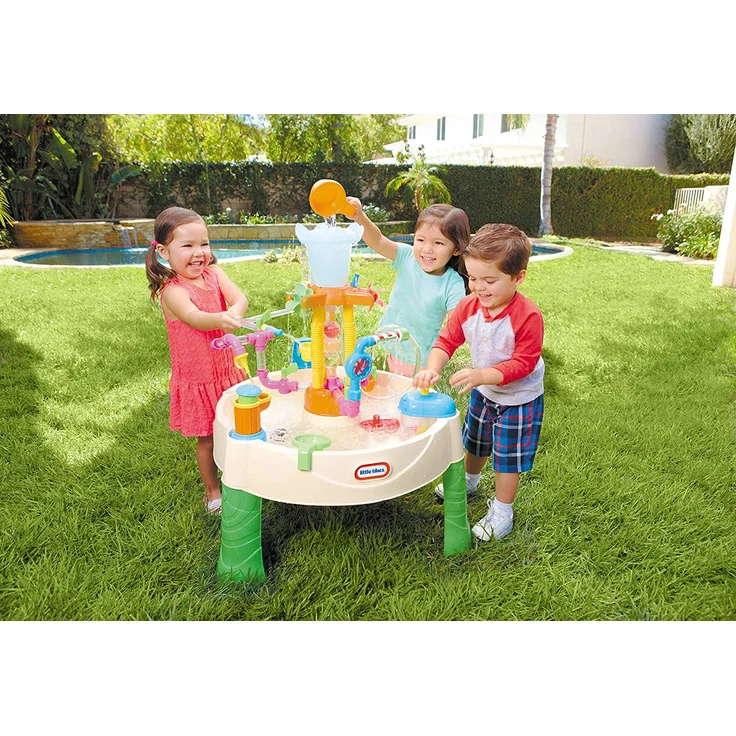 Little Tikes Fountain Factory Wassertisch, Garten-Spielzeug, Sicherer und Tragbarer Kindertisch, Sensorik-Spielzeug für Draußen; Fördert Fantasievolles Spielen, Ab 24 Monaten – Bild 6
