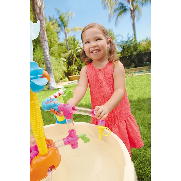 Little Tikes Fountain Factory Wassertisch, Garten-Spielzeug, Sicherer und Tragbarer Kindertisch, Sensorik-Spielzeug für Draußen; Fördert Fantasievolles Spielen, Ab 24 Monaten – Bild 8