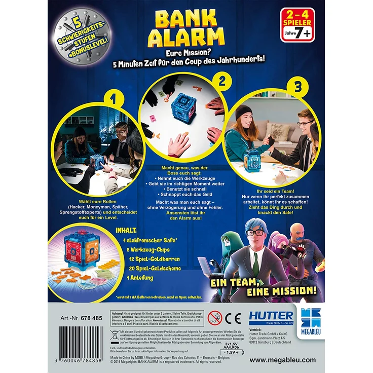 Megableu Bank Alarm elektronisches Kinderspiel, bunt – Bild 4